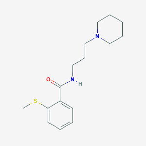 2-(methylthio)-N-[3-(1-piperidinyl)propyl]benzamide