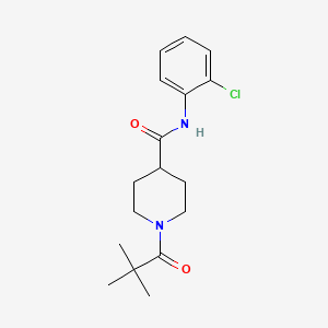 N-(2-chlorophenyl)-1-(2,2-dimethylpropanoyl)piperidine-4-carboxamide