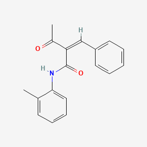 molecular formula C18H17NO2 B4568914 2-乙酰基-N-(2-甲基苯基)-3-苯基丙烯酰胺 