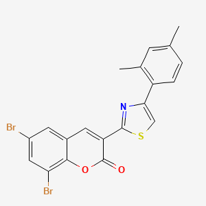 6,8-Dibromo-3-[4-(2,4-dimethylphenyl)-1,3-thiazol-2-yl]chromen-2-one