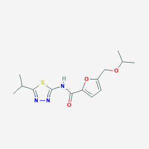 molecular formula C14H19N3O3S B4568972 5-(isopropoxymethyl)-N-(5-isopropyl-1,3,4-thiadiazol-2-yl)furan-2-carboxamide 