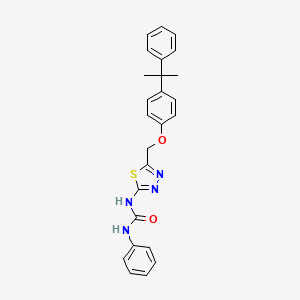 1-Phenyl-3-(5-{[4-(2-phenylpropan-2-yl)phenoxy]methyl}-1,3,4-thiadiazol-2-yl)urea