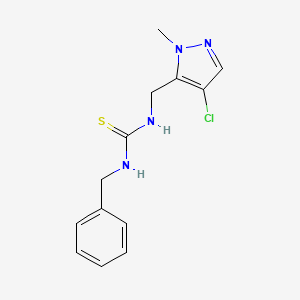 molecular formula C13H15ClN4S B4568989 N-苄基-N'-[(4-氯-1-甲基-1H-吡唑-5-基)甲基]硫脲 