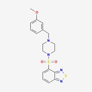 molecular formula C18H20N4O3S2 B4569000 4-{[4-(3-methoxybenzyl)-1-piperazinyl]sulfonyl}-2,1,3-benzothiadiazole 