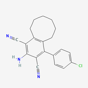 2-amino-4-(4-chlorophenyl)-5,6,7,8,9,10-hexahydrobenzo[8]annulene-1,3-dicarbonitrile