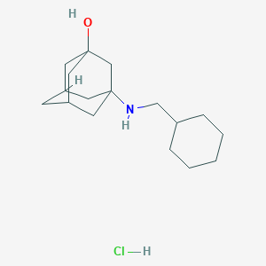 molecular formula C17H30ClNO B4569050 盐酸3-[(环己基甲基)氨基]-1-金刚烷醇 