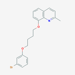 molecular formula C20H20BrNO2 B4569080 8-[4-(3-溴苯氧基)丁氧基]-2-甲基喹啉 