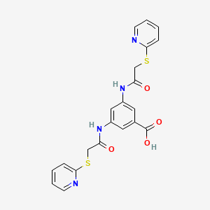 molecular formula C21H18N4O4S2 B4569099 3,5-BIS{[2-(2-PYRIDYLSULFANYL)ACETYL]AMINO}BENZOIC ACID 