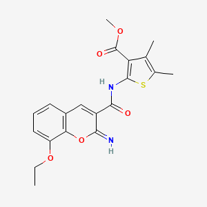 molecular formula C20H20N2O5S B4569106 2-{[(8-乙氧基-2-亚氨基-2H-色烯-3-基)羰基]氨基}-4,5-二甲基-3-噻吩甲酸甲酯 