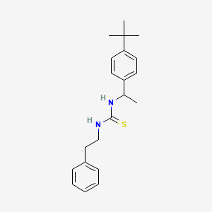 molecular formula C21H28N2S B4569119 N-[1-(4-叔丁基苯基)乙基]-N'-(2-苯乙基)硫脲 