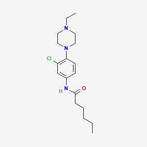 molecular formula C18H28ClN3O B4569129 N-[3-氯-4-(4-乙基-1-哌嗪基)苯基]己酰胺 