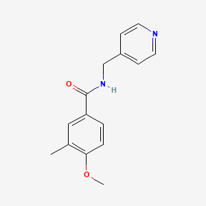 molecular formula C15H16N2O2 B4569141 4-methoxy-3-methyl-N-(pyridin-4-ylmethyl)benzamide 