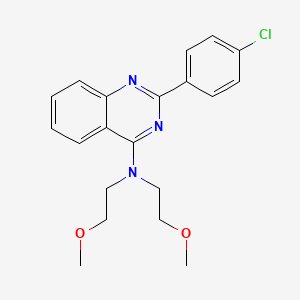 molecular formula C20H22ClN3O2 B4569168 2-(4-chlorophenyl)-N,N-bis(2-methoxyethyl)-4-quinazolinamine 