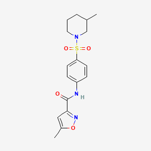 5-methyl-N-{4-[(3-methylpiperidin-1-yl)sulfonyl]phenyl}-1,2-oxazole-3-carboxamide