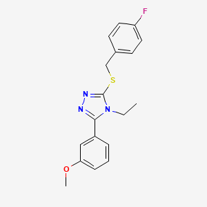 3-{4-ETHYL-5-[(4-FLUOROBENZYL)SULFANYL]-4H-1,2,4-TRIAZOL-3-YL}PHENYL METHYL ETHER