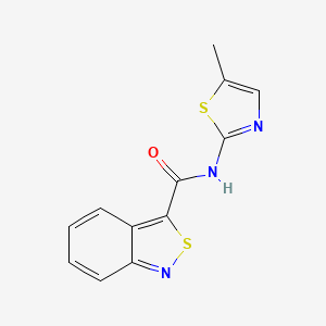 molecular formula C12H9N3OS2 B4569191 N-(5-methyl-1,3-thiazol-2-yl)-2,1-benzisothiazole-3-carboxamide 