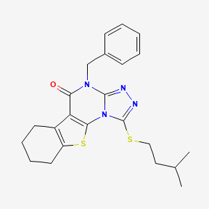 molecular formula C23H26N4OS2 B4569197 4-苄基-1-[(3-甲基丁基)硫代]-6,7,8,9-四氢[1]苯并噻吩并[3,2-e][1,2,4]三唑并[4,3-a]嘧啶-5(4H)-酮 