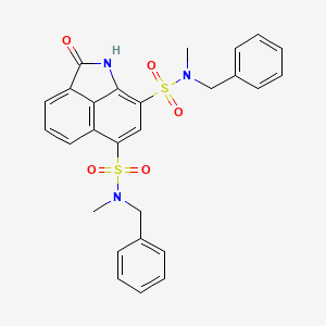 molecular formula C27H25N3O5S2 B4569200 N,N'-dibenzyl-N,N'-dimethyl-2-oxo-1,2-dihydrobenzo[cd]indole-6,8-disulfonamide 