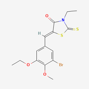 5-(3-bromo-5-ethoxy-4-methoxybenzylidene)-3-ethyl-2-thioxo-1,3-thiazolidin-4-one