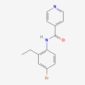 molecular formula C14H13BrN2O B4569212 N-(4-bromo-2-ethylphenyl)pyridine-4-carboxamide 