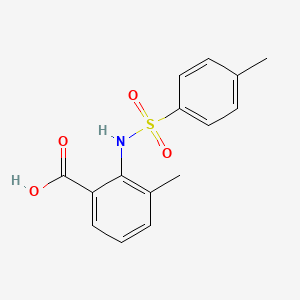 molecular formula C15H15NO4S B4569237 3-methyl-2-{[(4-methylphenyl)sulfonyl]amino}benzoic acid 