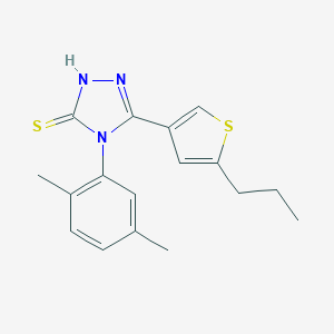 molecular formula C17H19N3S2 B456926 4-(2,5-dimethylphenyl)-5-(5-propylthiophen-3-yl)-4H-1,2,4-triazole-3-thiol 
