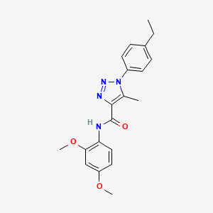 molecular formula C20H22N4O3 B4569280 N-(2,4-dimethoxyphenyl)-1-(4-ethylphenyl)-5-methyl-1H-1,2,3-triazole-4-carboxamide 