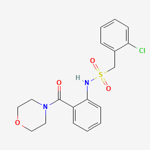 molecular formula C18H19ClN2O4S B4569293 1-(2-氯苯基)-N-[2-(4-吗啉羰基)苯基]甲磺酰胺 