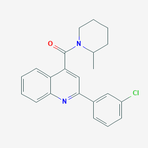 molecular formula C22H21ClN2O B4569321 2-(3-氯苯基)-4-[(2-甲基-1-哌啶基)羰基]喹啉 