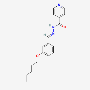 molecular formula C18H21N3O2 B4569330 N'-[3-(pentyloxy)benzylidene]isonicotinohydrazide 