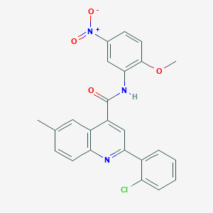 2-(2-chlorophenyl)-N-(2-methoxy-5-nitrophenyl)-6-methylquinoline-4-carboxamide