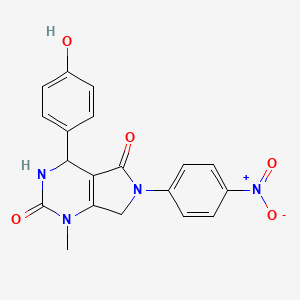 4-(4-HYDROXYPHENYL)-1-METHYL-6-(4-NITROPHENYL)-1H,2H,3H,4H,5H,6H,7H-PYRROLO[3,4-D]PYRIMIDINE-2,5-DIONE