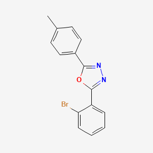 molecular formula C15H11BrN2O B4569356 2-(2-溴苯基)-5-(4-甲基苯基)-1,3,4-恶二唑 