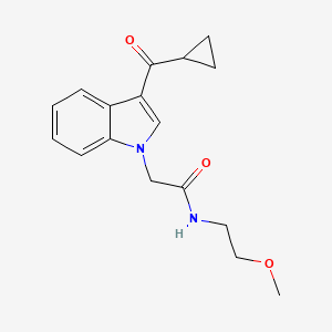 molecular formula C17H20N2O3 B4569364 2-[3-(cyclopropylcarbonyl)-1H-indol-1-yl]-N-(2-methoxyethyl)acetamide 