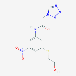 molecular formula C11H12N6O4S B456937 N-{3-[(2-hydroxyethyl)sulfanyl]-5-nitrophenyl}-2-(1H-tetrazol-1-yl)acetamide 