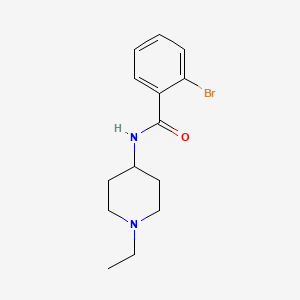 molecular formula C14H19BrN2O B4569372 2-溴-N-(1-乙基-4-哌啶基)苯甲酰胺 