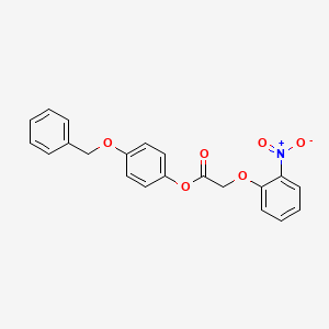 molecular formula C21H17NO6 B4569374 4-(benzyloxy)phenyl (2-nitrophenoxy)acetate 