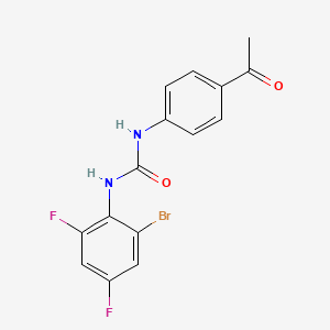 molecular formula C15H11BrF2N2O2 B4569393 1-(4-Acetylphenyl)-3-(2-bromo-4,6-difluorophenyl)urea 