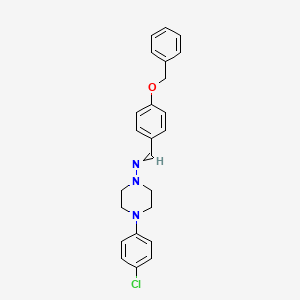 molecular formula C24H24ClN3O B4569405 1-[4-(BENZYLOXY)PHENYL]-N-[4-(4-CHLOROPHENYL)PIPERAZIN-1-YL]METHANIMINE CAS No. 307329-28-8