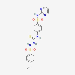 2-[(4-ethylphenyl)sulfonyl]-N-{4-[(2-pyrimidinylamino)sulfonyl]phenyl}hydrazinecarbothioamide