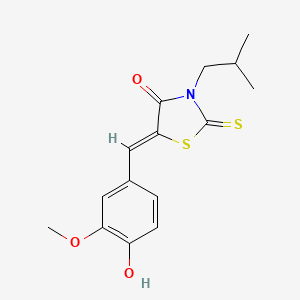 5-(4-hydroxy-3-methoxybenzylidene)-3-isobutyl-2-thioxo-1,3-thiazolidin-4-one