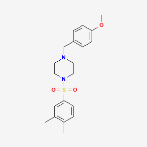 molecular formula C20H26N2O3S B4569451 1-[(3,4-二甲苯基)磺酰基]-4-(4-甲氧基苄基)哌嗪 