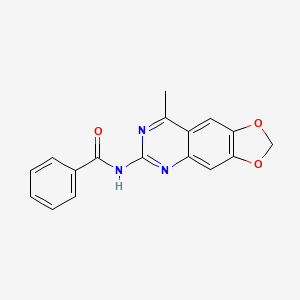 molecular formula C17H13N3O3 B4569458 N-(8-甲基[1,3]二氧杂环[4,5-g]喹唑啉-6-基)苯甲酰胺 