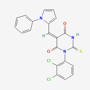 1-(2,3-DICHLOROPHENYL)-5-[(E)-1-(1-PHENYL-1H-PYRROL-2-YL)METHYLIDENE]-2-THIOXODIHYDRO-4,6(1H,5H)-PYRIMIDINEDIONE