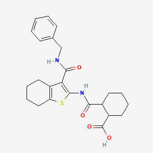 2-[({3-[(BENZYLAMINO)CARBONYL]-4,5,6,7-TETRAHYDRO-1-BENZOTHIOPHEN-2-YL}AMINO)CARBONYL]-1-CYCLOHEXANECARBOXYLIC ACID