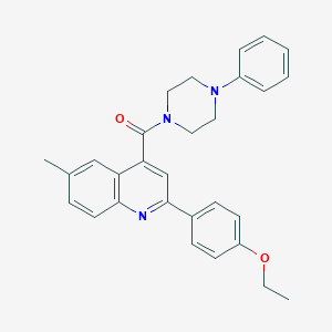 molecular formula C29H29N3O2 B456950 [2-(4-Ethoxyphenyl)-6-methylquinolin-4-yl](4-phenylpiperazin-1-yl)methanone 