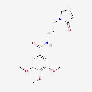 molecular formula C17H24N2O5 B4569501 3,4,5-三甲氧基-N-[3-(2-氧代-1-吡咯烷基)丙基]苯甲酰胺 