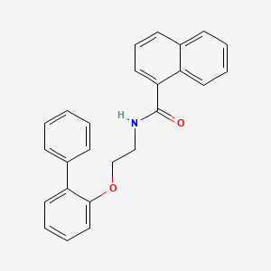 molecular formula C25H21NO2 B4569514 N-[2-(2-联苯氧基)乙基]-1-萘酰胺 