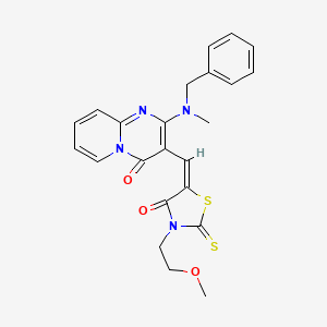 molecular formula C23H22N4O3S2 B4569522 2-[苄基(甲基)氨基]-3-{[3-(2-甲氧基乙基)-4-氧代-2-硫代-1,3-噻唑烷-5-亚甲基]-甲基}-4H-吡啶并[1,2-a]嘧啶-4-酮 