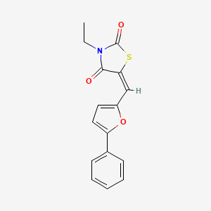 molecular formula C16H13NO3S B4569525 (5E)-3-ethyl-5-[(5-phenylfuran-2-yl)methylidene]-1,3-thiazolidine-2,4-dione 